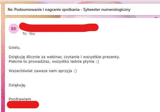 Opinia po czytaniu anielskim 4